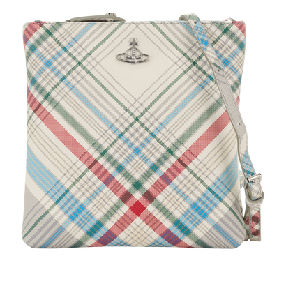 Squire Square Crossbody, &pound;90, Handbags, White, Canvas, Front view